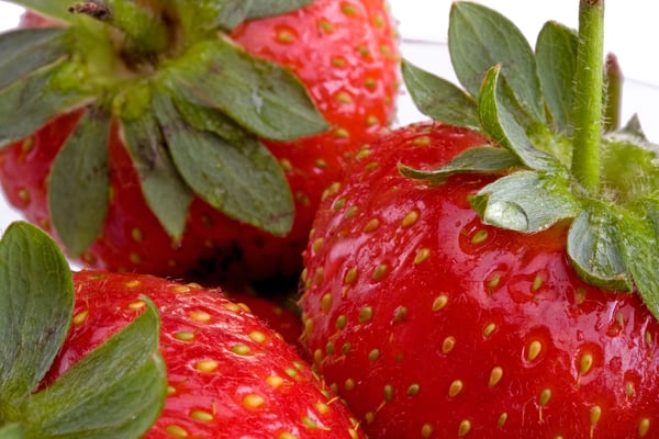 Close up of fresh strawberries