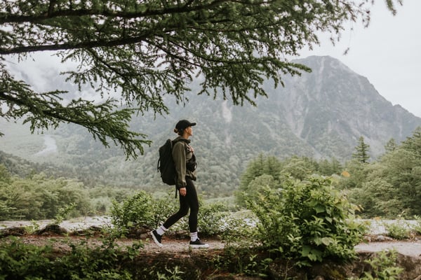 hiking outdoors